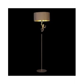 Lampada da Terra DKD Home Decor 8424001827312 44 x 44 x 166 cm Nero Dorato Metallo Bianco Resina 220 V 50 W (2 Unità)