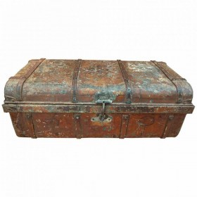 Valigia decorativa Alexandra House Living Marrone Ferro Stile artigianale 42 x 30 x 76 cm
