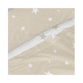 Set di Lenzuola HappyFriday Basic Kids Little star Beige Singolo 2 Pezzi