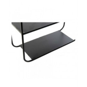 Scaffale da Bagno DKD Home Decor Cristallo Nero Metallo (32 x 12 x 65 cm)