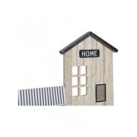 Scaffale DKD Home Decor Appendiabiti 39 x 9 x 27 cm Nero Marrone Bianco Legno MDF