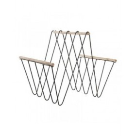 Portariviste DKD Home Decor 8424001814008 41 x 31 x 36 cm Nero Ferro Legno MDF