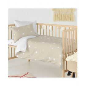 Set di copripiumino HappyFriday Basic Kids Beige Culla Neonato 2 Pezzi