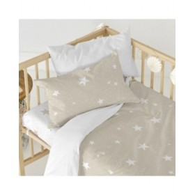 Set di copripiumino HappyFriday Basic Kids Beige Culla Neonato 2 Pezzi