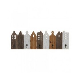 Appendiabiti da parete DKD Home Decor Metallo Case 91 x 9,5 x 29,5 cm