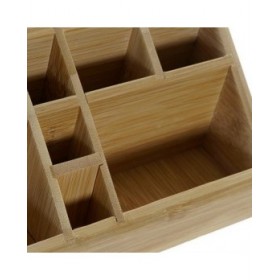 Contenitore per Sistemare Multiuso DKD Home Decor Scrivania Bambù (23 x 9 x 9.5 cm)