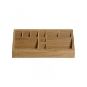 Contenitore per Sistemare Multiuso DKD Home Decor Scrivania Bambù (23 x 9 x 9.5 cm)