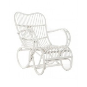 Sedia a Dondolo DKD Home Decor Bianco 75 x 85 x 85 cm