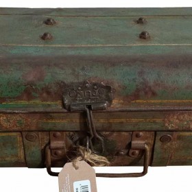 Valigia decorativa Alexandra House Living Marrone Ferro Stile artigianale 28 x 18 x 53 cm