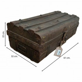 Valigia decorativa Alexandra House Living Marrone Ferro Stile artigianale 32 x 22 x 61 cm