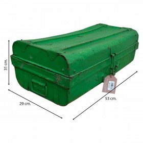 Valigia decorativa Alexandra House Living Verde Ferro Stile artigianale 29 x 31 x 53 cm