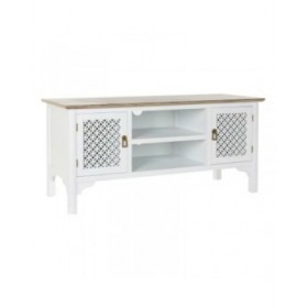 Mobile TV DKD Home Decor 8424001812066 Bianco Multicolore Marrone Chiaro Abete 120 x 45 x 58 cm