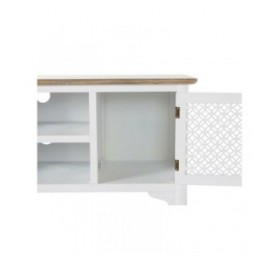Mobile TV DKD Home Decor 8424001812066 Bianco Multicolore Marrone Chiaro Abete 120 x 45 x 58 cm