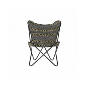 Poltrona DKD Home Decor Giallo Bianco Nero Multicolore Ferro 74 x 65 x 90 cm
