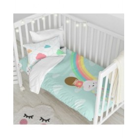 Set di copripiumino HappyFriday Happynois Rainbow Multicolore Culla Neonato 2 Pezzi