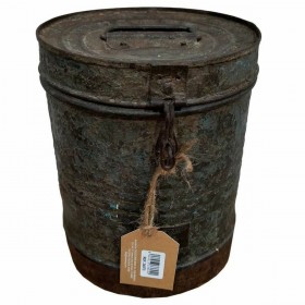 Bidone decorativo Alexandra House Living Marrone Ferro Stile artigianale 19 x 24 x 19 cm