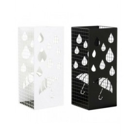 Portaombrelli DKD Home Decor Nero Metallo Bianco (19.5 x 20 x 47.5 cm) (2 pcs)