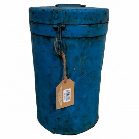Bidone decorativo Alexandra House Living Azzurro Ferro Stile artigianale 25 x 35 x 25 cm