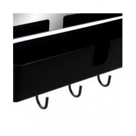 Appendiabiti da parete DKD Home Decor Nero Metallo Loft 40 x 9 x 72 cm (1 Unità)