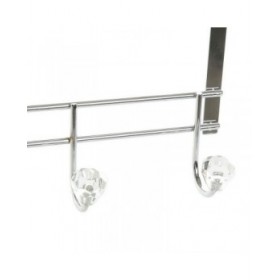 Appendiabiti per Porte DKD Home Decor 8424001835256 Trasparente Argentato Metallo 47 x 10 x 22 cm