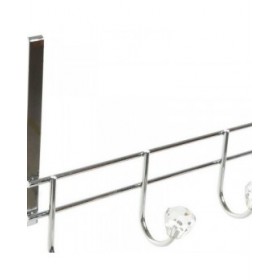 Appendiabiti per Porte DKD Home Decor 8424001835256 Trasparente Argentato Metallo 47 x 10 x 22 cm