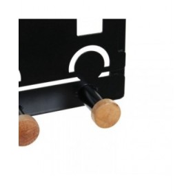 Appendiabiti per Porte DKD Home Decor 8424001835546 Treno Bianco Nero Metallo Legno MDF 28,5 x 8,5 x 16,5 cm (2 Unità)