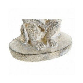 Statua Decorativa DKD Home Decor 8424001749805 15 x 12 x 29 cm Bianco Resina Scimmia Tropicale Decapaggio