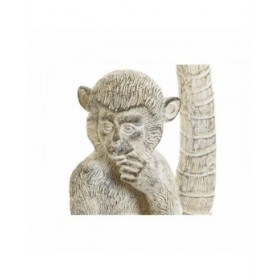 Statua Decorativa DKD Home Decor 8424001749805 15 x 12 x 29 cm Bianco Resina Scimmia Tropicale Decapaggio