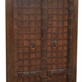Armadio Alexandra House Living Marrone Legno Riciclato 42 x 217 x 118 cm