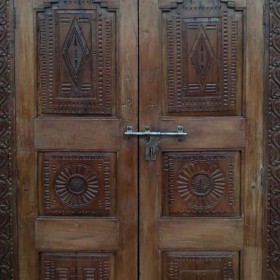 Armadio Alexandra House Living Marrone Legno Riciclato 41 x 212 x 124 cm