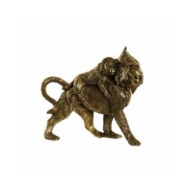 Statua Decorativa DKD Home Decor FZ-93397 Bianco Dorato Resina Rettangolare Coloniale Moderno 21 x 8,5 x 18,5 cm