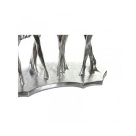 Statua Decorativa DKD Home Decor 33,5 x 14,5 x 32 cm Argentato Dorato Resina Ballerina Classica