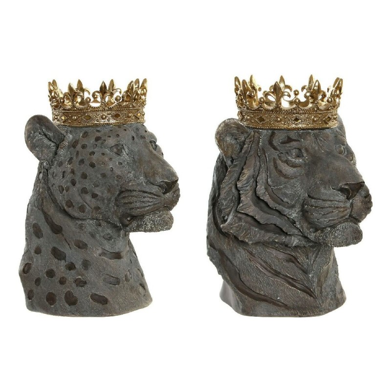 Statua Decorativa DKD Home Decor Resina Animale (2 pcs) (27.5 x 23.5 x 33 cm)