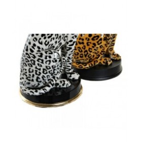 Statua Decorativa DKD Home Decor Nero Arancio Bianco Leopardo Resina Coloniale 16 x 16 x 32 cm