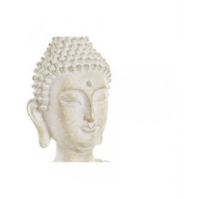Statua Decorativa DKD Home Decor Buddha Bianco Resina (30 x 17 x 41 cm)