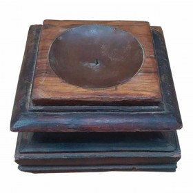 Candelabro Alexandra House Living Marrone Legno Riciclato 26 x 23 x 26 cm