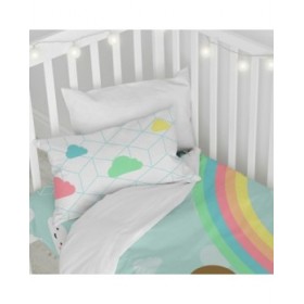 Set di copripiumino HappyFriday Happynois Rainbow Multicolore Culla Neonato 2 Pezzi