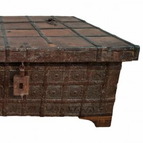 Baule Alexandra House Living Marrone Legno Riciclato 70 x 45 x 119 cm