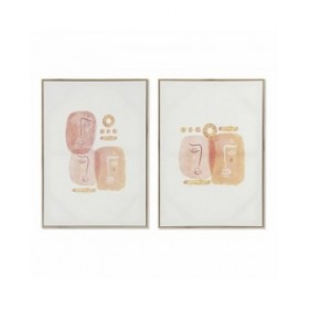 Quadro DKD Home Decor Astratto (2 Unità) (50 x 3 x 70 cm)