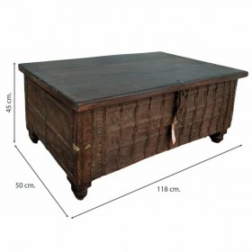 Baule Alexandra House Living Marrone Legno Riciclato 50 x 45 x 118 cm