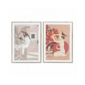 Quadro DKD Home Decor Donna (2 Unità) (50 x 3 x 70 cm)