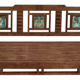 Panca Alexandra House Living Marrone Legno Riciclato 58 x 95 x 183 cm