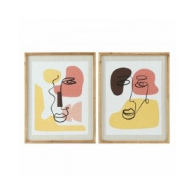 Quadro DKD Home Decor 55 x 2 x 70 cm Astratto Scandinavo (2 Unità)