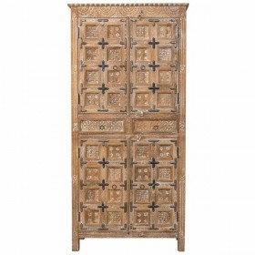Armadio Alexandra House Living Marrone Legno di mango 93 x 192 x 45 cm Stile artigianale