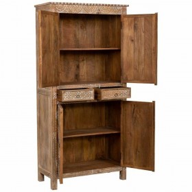 Armadio Alexandra House Living Marrone Legno di mango 93 x 192 x 45 cm Stile artigianale