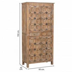 Armadio Alexandra House Living Marrone Legno di mango 93 x 192 x 45 cm Stile artigianale