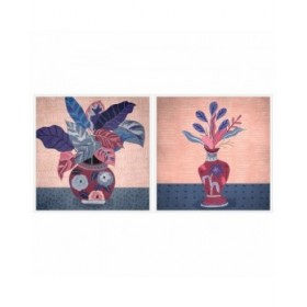 Quadro DKD Home Decor 83 x 4,5 x 83 cm Vaso Scandinavo (2 Unità)
