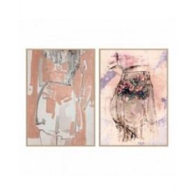 Quadro DKD Home Decor Donna 83 x 4,5 x 123 cm Scandinavo (2 Unità)