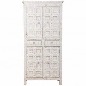 Armadio guardaroba Alexandra House Living Bianco Legno di mango 93 x 192 x 45 cm