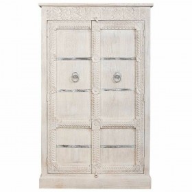 Armadio guardaroba Alexandra House Living Bianco Legno di mango 98 x 160 x 46 cm
